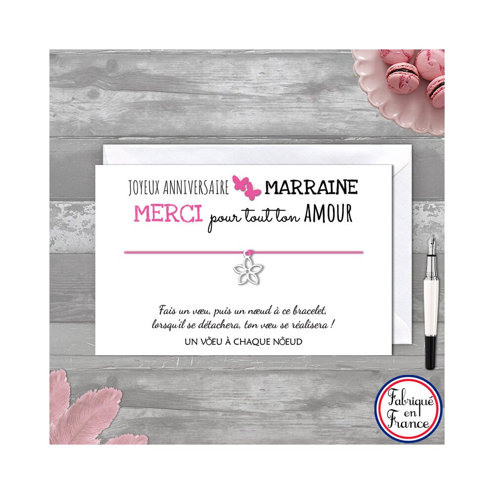 Pulsera De Vow Floral Joyeux Anniversaire Marraine Etsy Pulsera De Vow Floral Joyeux Anniversaire Marraine Etsy