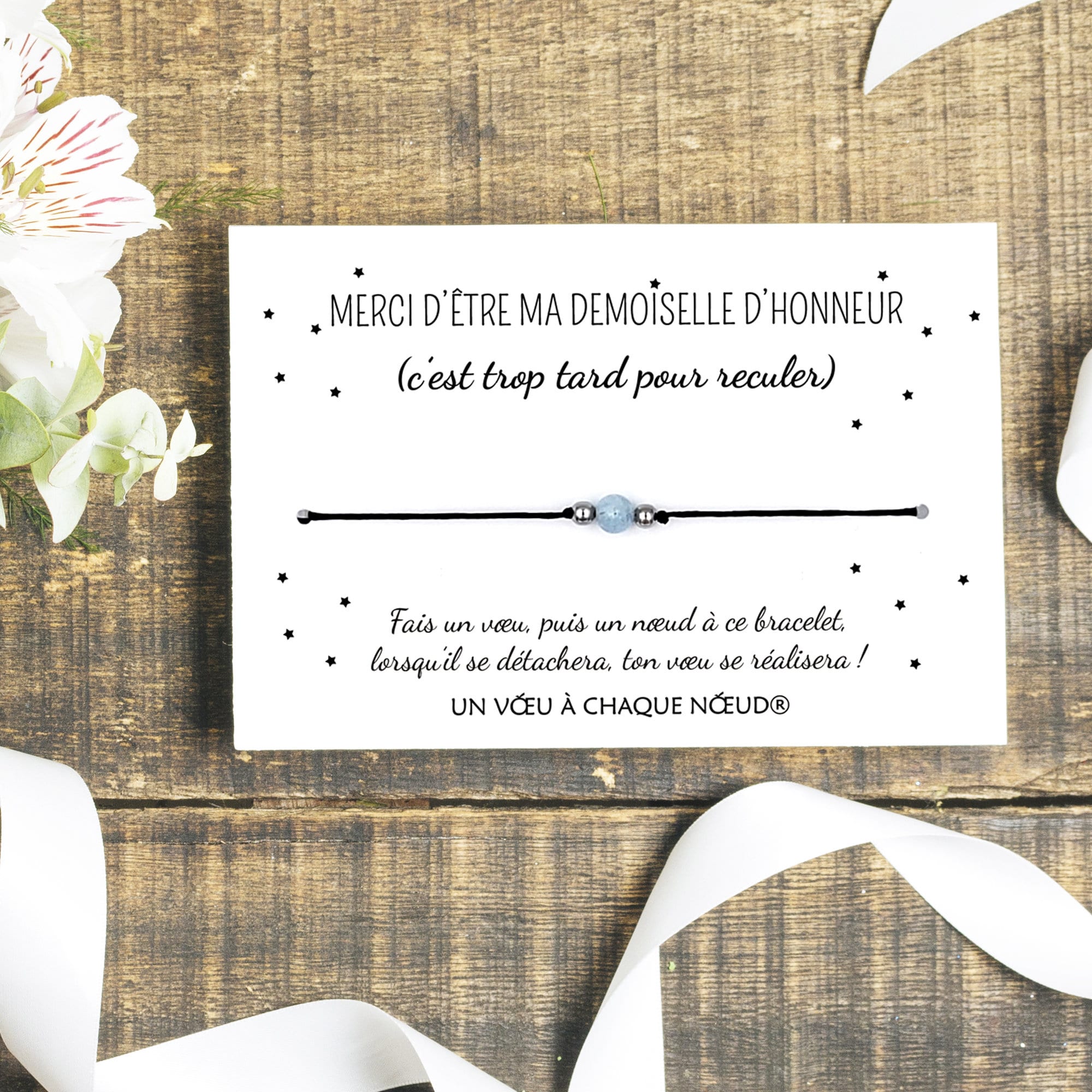 Cadeau Porte Bonheur - Carte et Bracelet pour faire un voeu - UVACN – Un  Vœu à Chaque Nœud