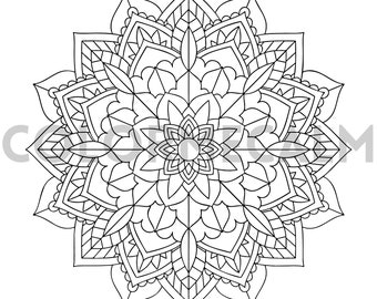 Mandala Coloring Sheet - Mandala - Coloring Book - Mandala Mindfulness - Coloring Meditation