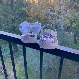 Fuzzy Blinged Crocs | Infant and Toddler Crocs | Fuzzy Crocs