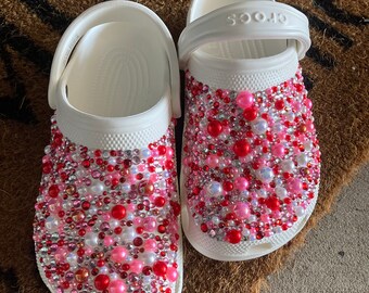 PRINCESS KENZ CUSTOM KIDS INSPIRED BLING AND PEARLS CROC CLOGS — The  Sparkle Affair LTD. CO