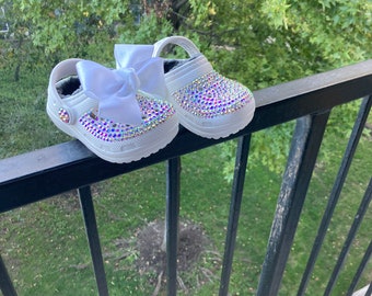Fuzzy Blinged Crocs | Infant and Toddler Crocs | Fuzzy Crocs