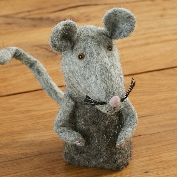 Filztier Ratte (zahm), Eierwärmer aus Filz, Handarbeit, Geschenk zu Ostern, Ostergeschenk, Osterdeko