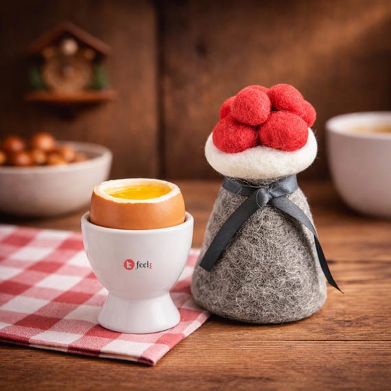 Filzfigur Eierwärmer Schwarzwald Bollenhut Bommel Filz Handarbeit Ostern gefilzte Figur Ostergeschenk