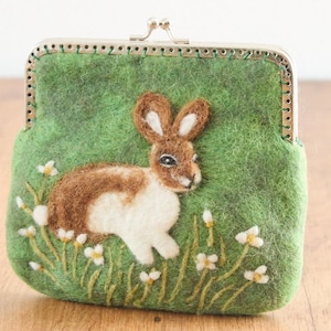 Borsa da stiro a forma di coniglietto, piccola borsa in feltro, piccola borsa colorata, custodia regalo in feltro con chiusura da stiro, borsa in feltro