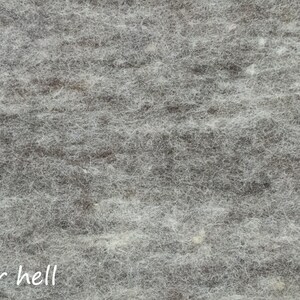 Zitkussen van vervilte wol, rond, 35 cm, naturel, ongeverfd, antraciet, wit Natur hell
