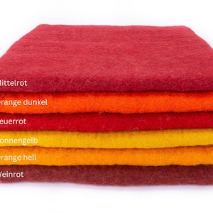 Sitzkissen aus Filz eckig 40x40cm bunt rot orange gelb rosa pink lila, Filzkissen quadratisch, Stuhlkissen aus Wolle, Stuhlauflage