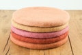 Seat cushion made of felted wool, round, 35 cm, colorful chair cushions made of felt, tierra, rust, rust red, earth tones, mauve