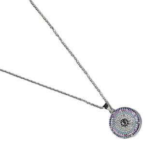 Yang - Evil Eye Mati Nazar Necklace || Evil Eye Necklace with Crystals For Women || Evil Eye Necklace || Hamsa Hand Gift || Eye Jewellery