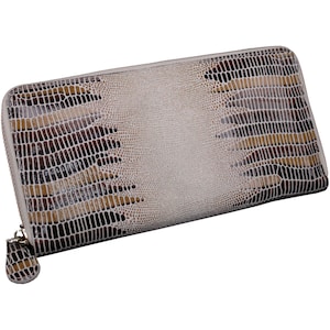 Trestina - Myra - Wallet || Tooled Leather Wallet For Women || Zip Continental Purse Clutch Card Case || Women's Zipper Leather Wallet