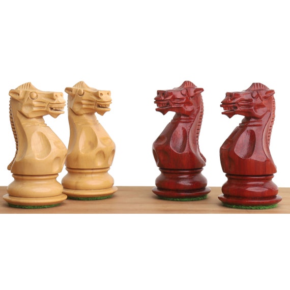 4.1 Pro Staunton Weighted Wooden Chess Set- Chess Pieces Only - Eboni