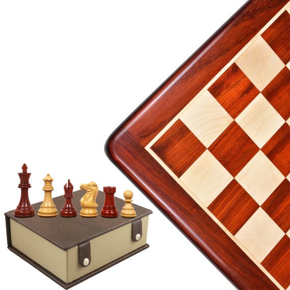 4.1 Pro Staunton Weighted Wooden Chess Set- Chess Pieces Only - Eboni –  royalchessmall