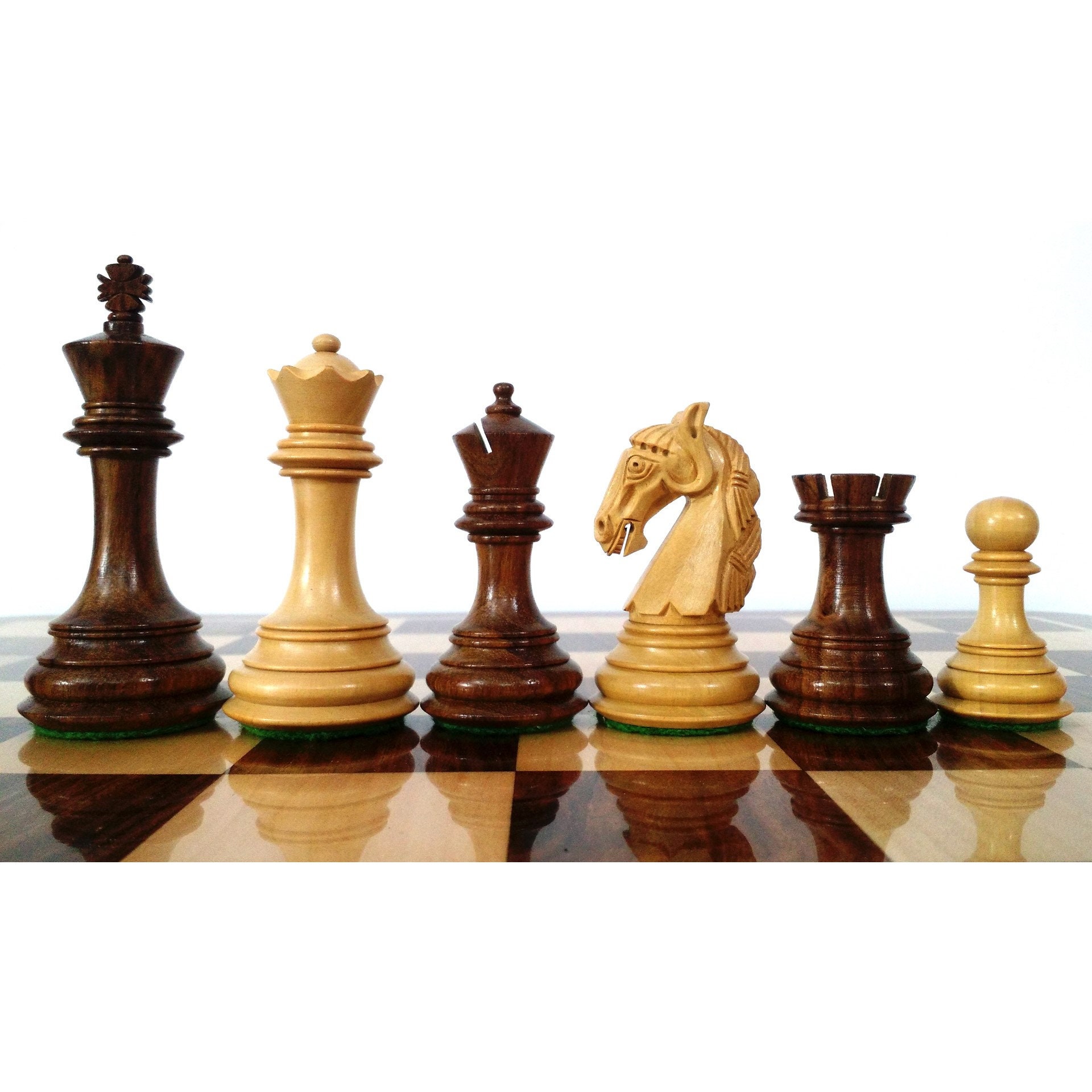 4.6 Mogul Luxury Chess Combo Set - Ebony Wood Chess Pieces +