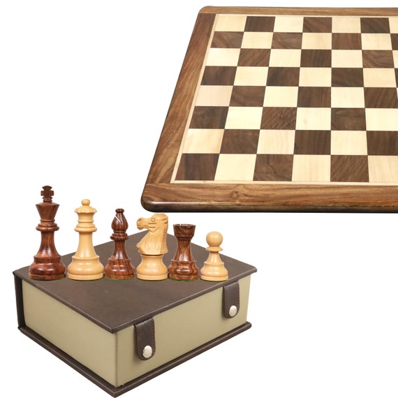 Improved French Lardy Chess Pieces Only set - Antiqued boxwood –  royalchessmall