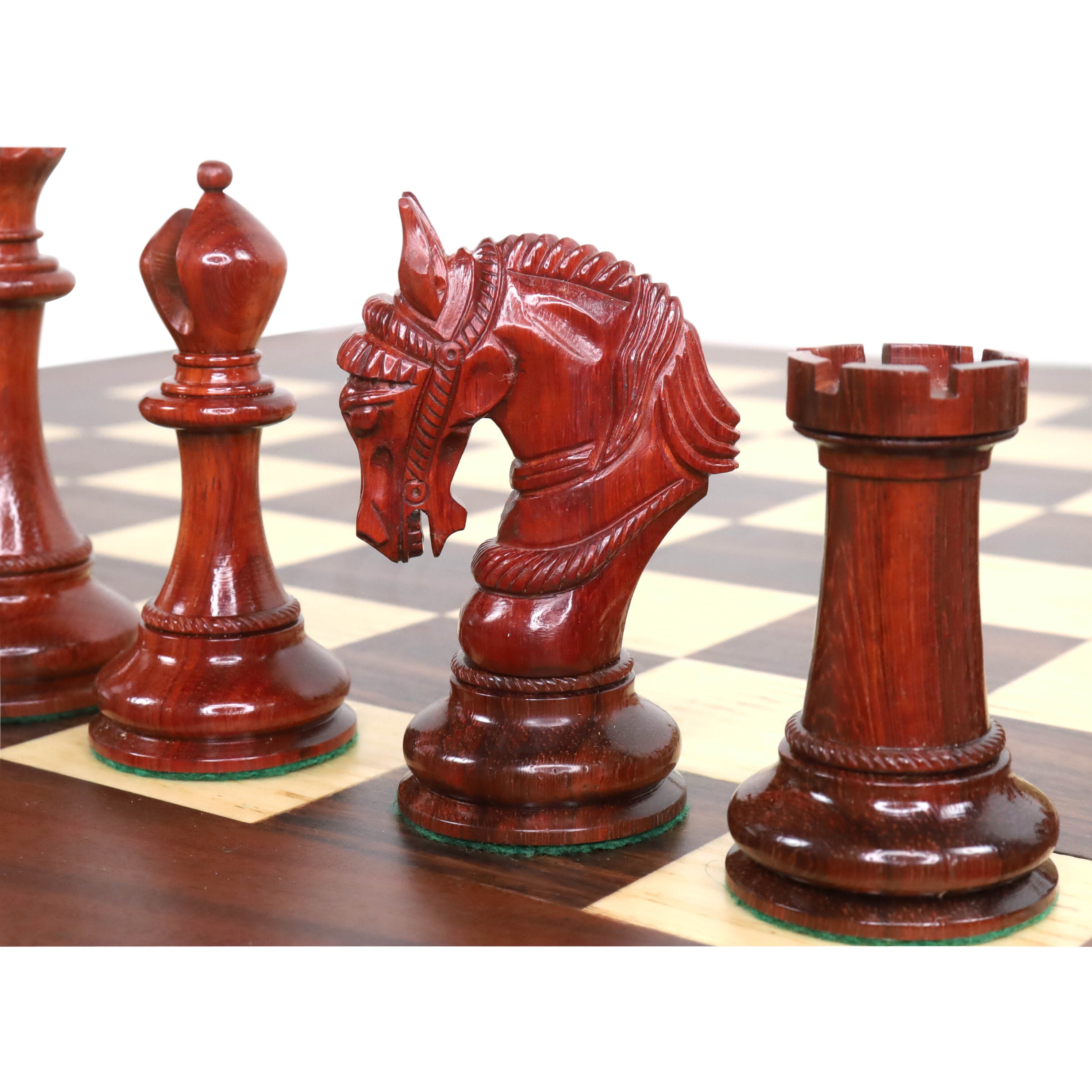 Deluxe Series Brass Metal Luxury Chess Pieces & Board Set- 15-Rosewood  border – royalchessmall