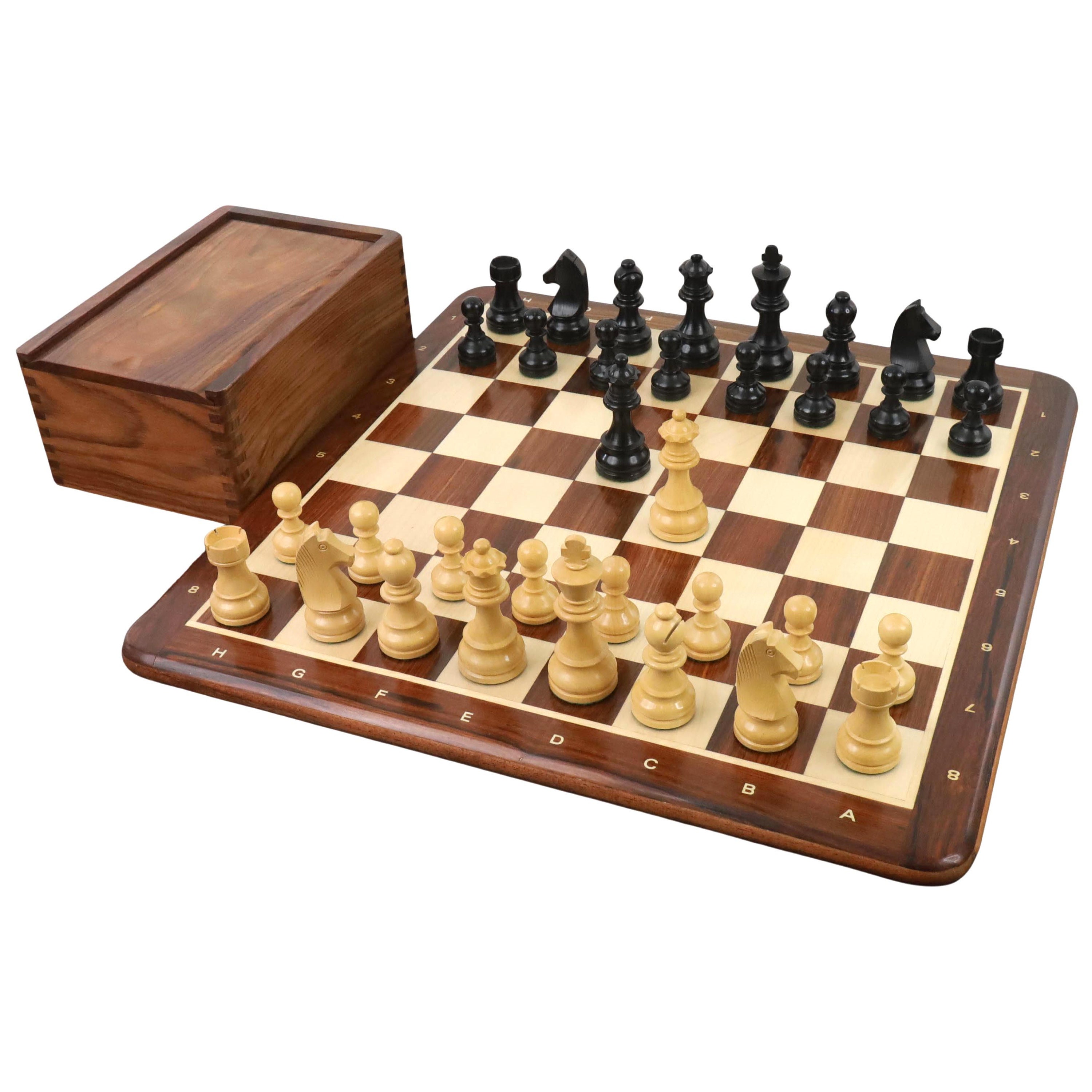 3.6 Professional Staunton Chess Combo Set With Board & Storage Box –  royalchessmall