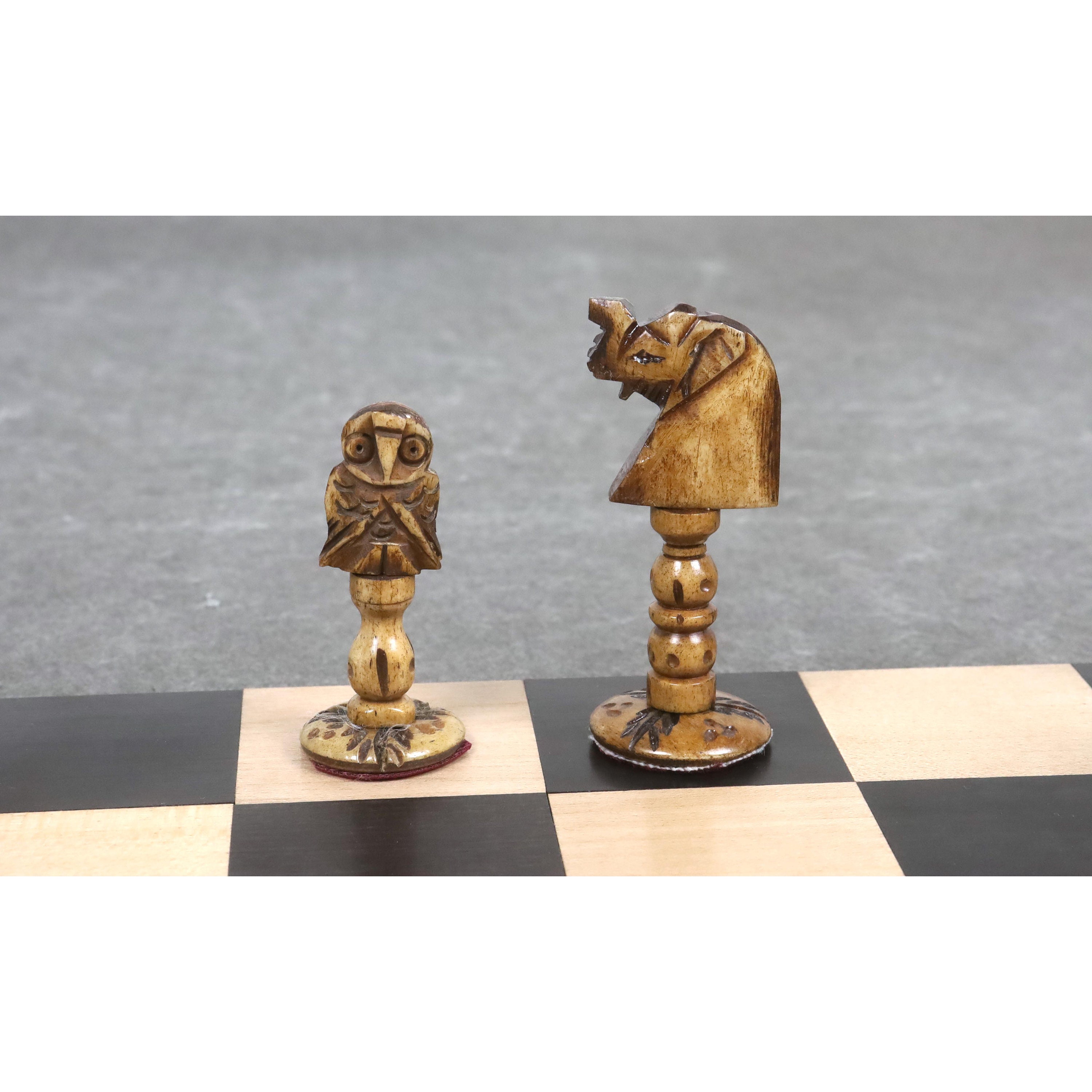 Animal Kingdom Themed Chessmen & Exotic Board Chess Set - Fancy Chess