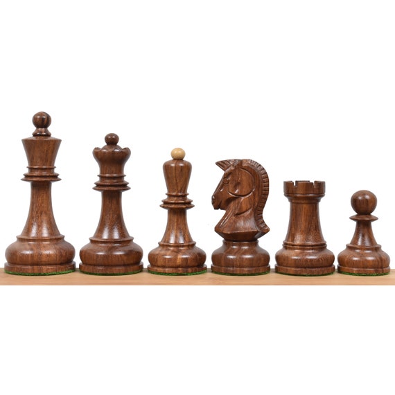 The Professional Series Tournament Staunton Weighted Chess Pieces in  Sheesham and Boxwood - 3.8 King