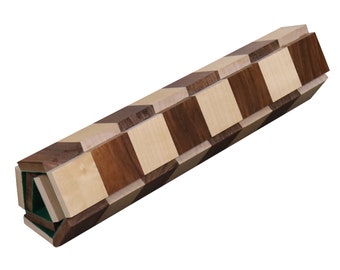 13'' Solid Wood Roll Up Travel chess board made in Golden Rosewood & Maple wood - 40 mm square size