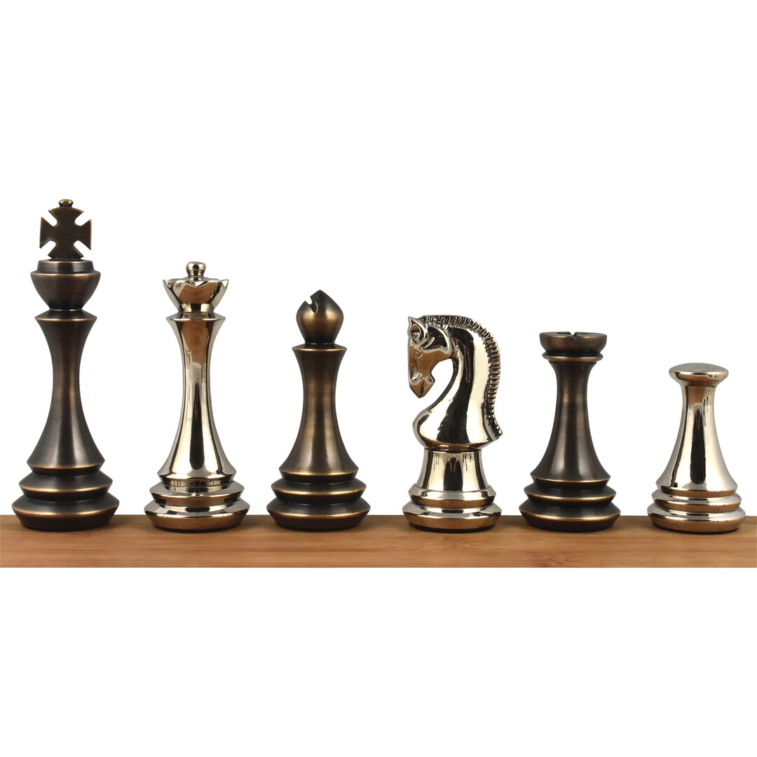 4.4 Luxury Metal Chess Pieces Only Set-massively - Etsy