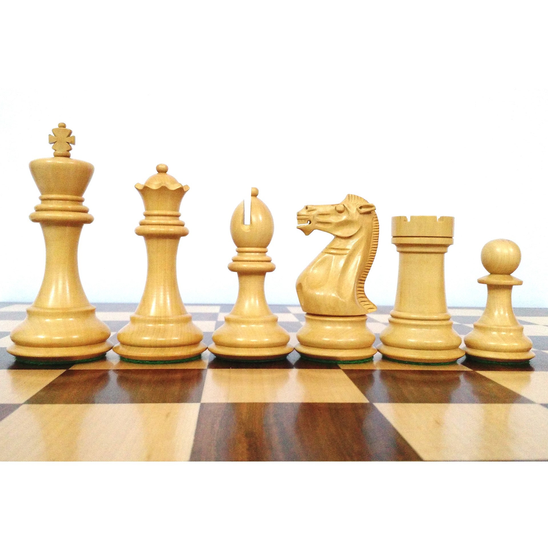  French Grandmaster's Staunton Chess Pieces Only Set- Golden  Rosewood - 4.1 King : Everything Else