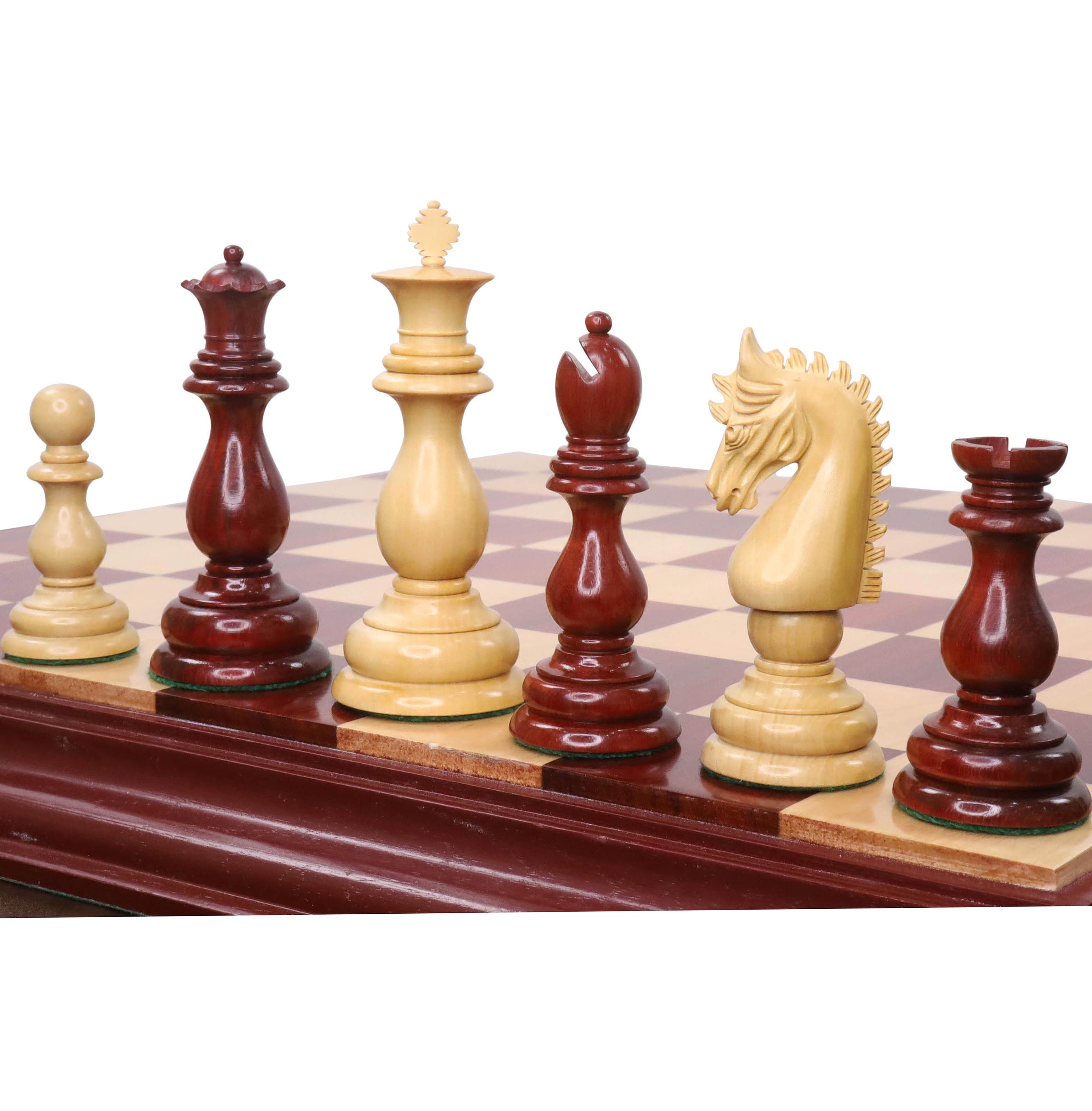  French Grandmaster's Staunton Chess Pieces Only Set- Golden  Rosewood - 4.1 King : Everything Else