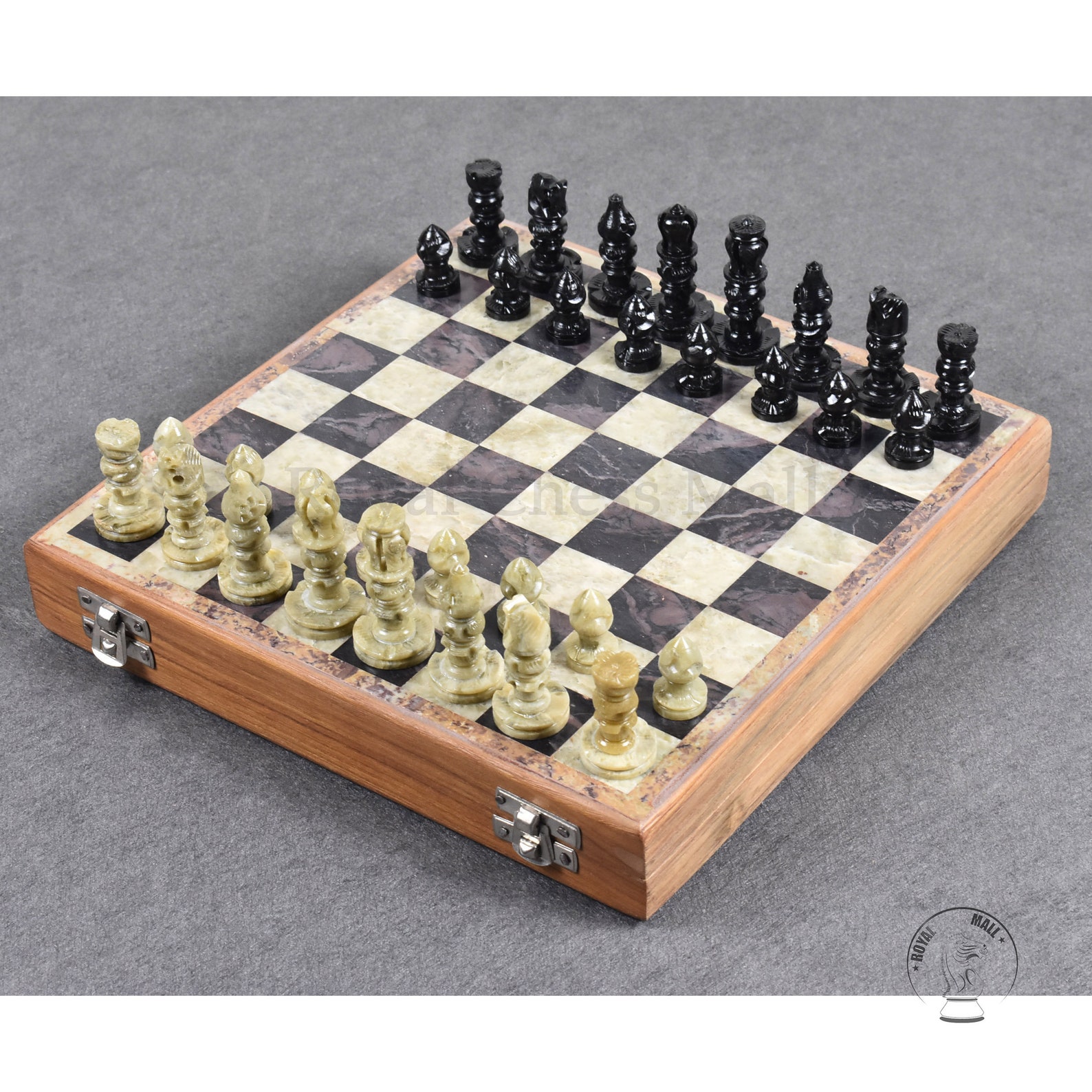 Soap Stone Chess Set of Hand Carved Chess Pieces & 10 Etsy