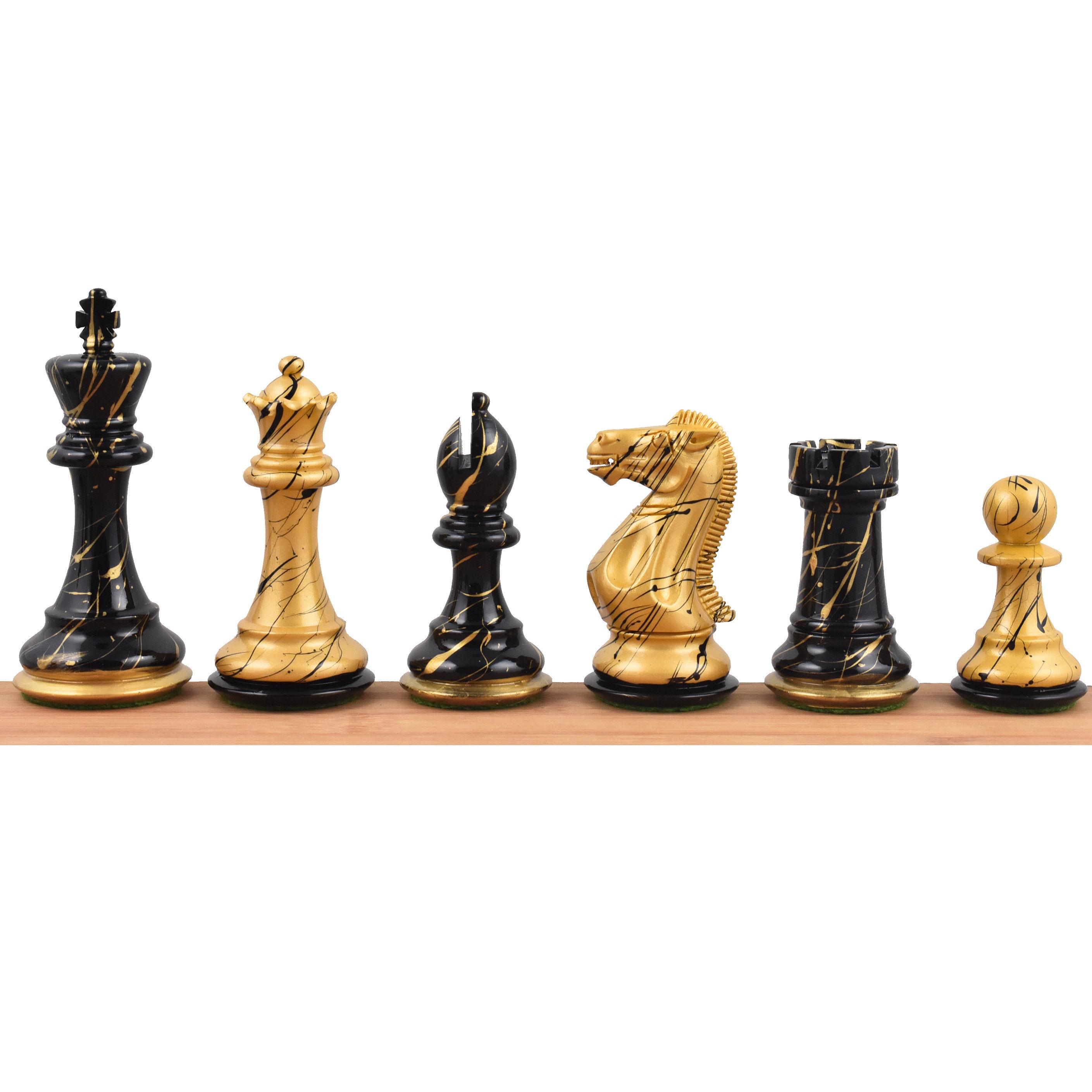 Buy Ornament Chess Piece Horse Black And Gold H 19 cm Online➤Modalyssa