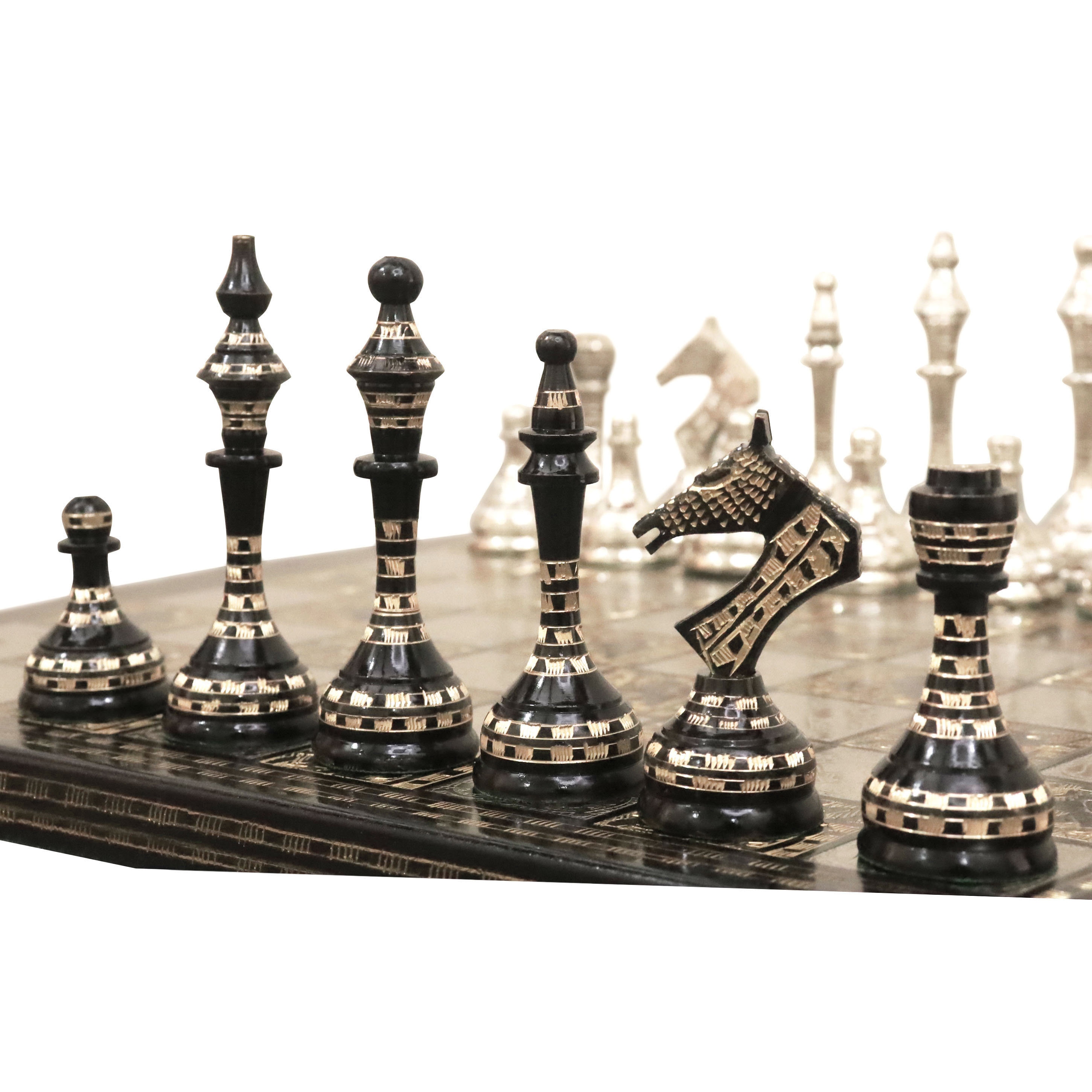 Metal Chess Pieces Gold Board Games