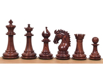 3.7" Emperor Series Staunton Chess Set- Chess Pieces Only - Double Weighted Rosewood