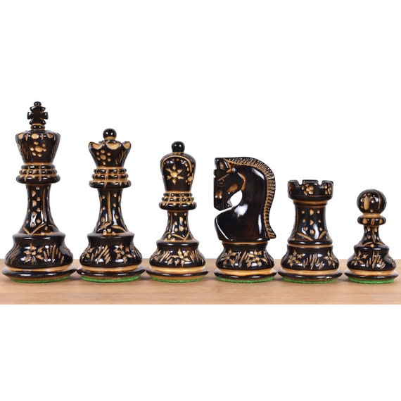 Heirloom Burnt Finish Grandmaster Chess Set – Chess House