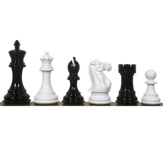 4.1 Pro Staunton Weighted Wooden Chess Set- Chess Pieces Only - Eboni