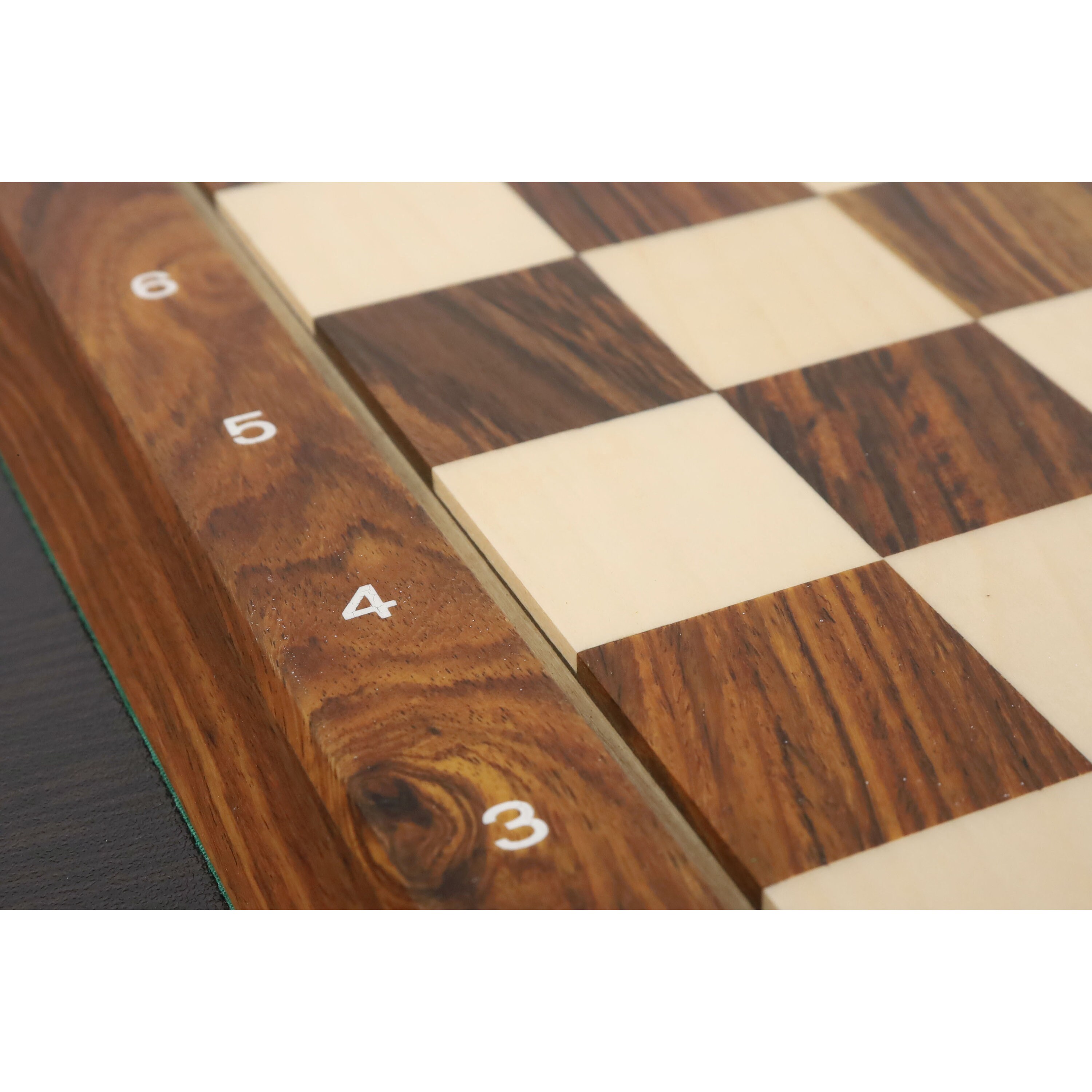 19 Golden Rosewood & Maple Solid Inlaid Wood Chessboard- Algebraic  Notations – royalchessmall