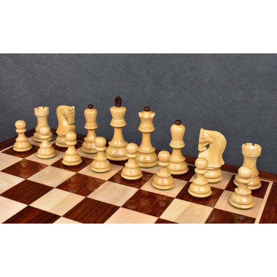 Download Toys & Hobbies Triple Weighted Ebony Wood 3.9" Russian Zagreb 59' Chess Pieces only set Chess