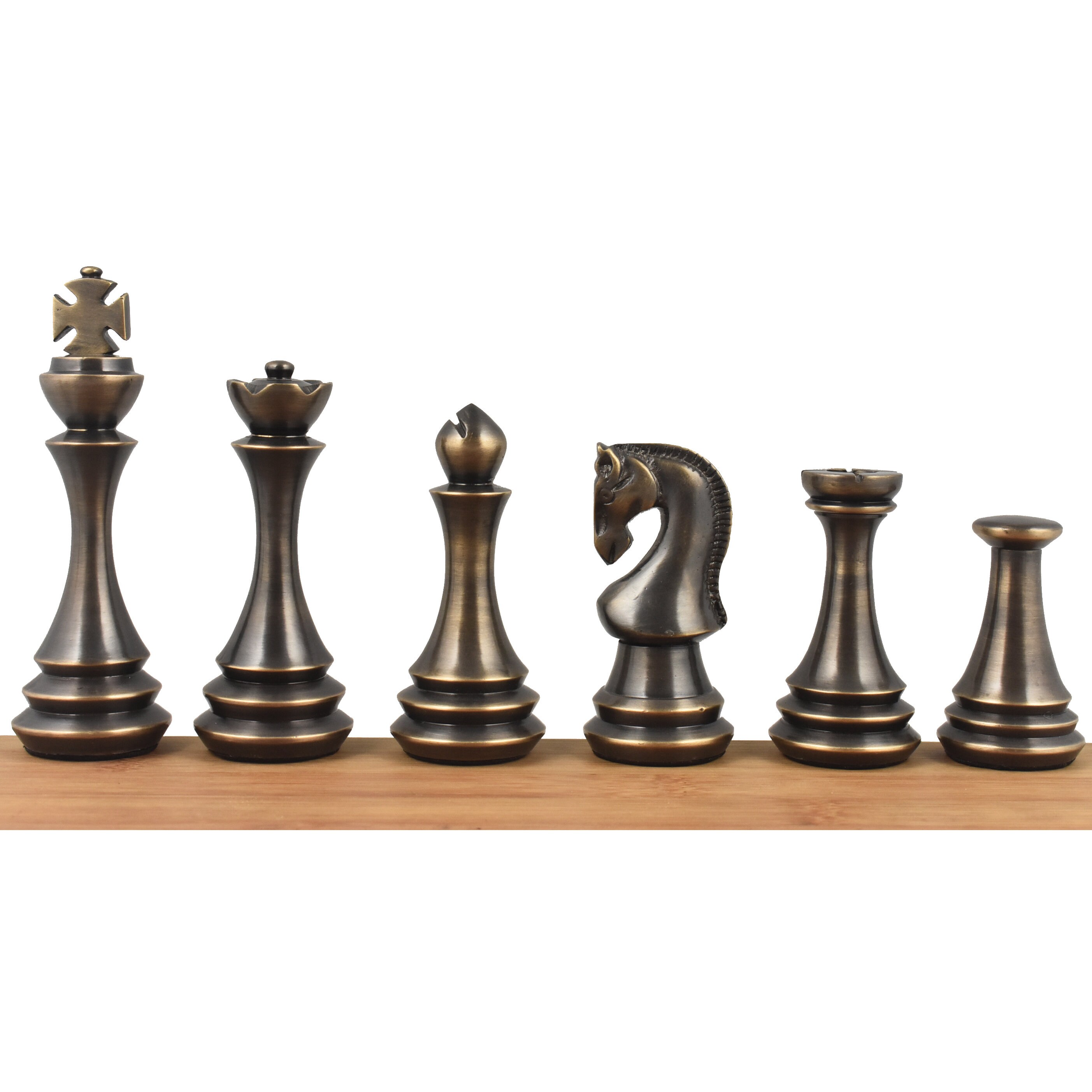 Steel Grey & Gold 12" Details about   Soviet Brass Metal Luxury Chess Pieces & Board Set 