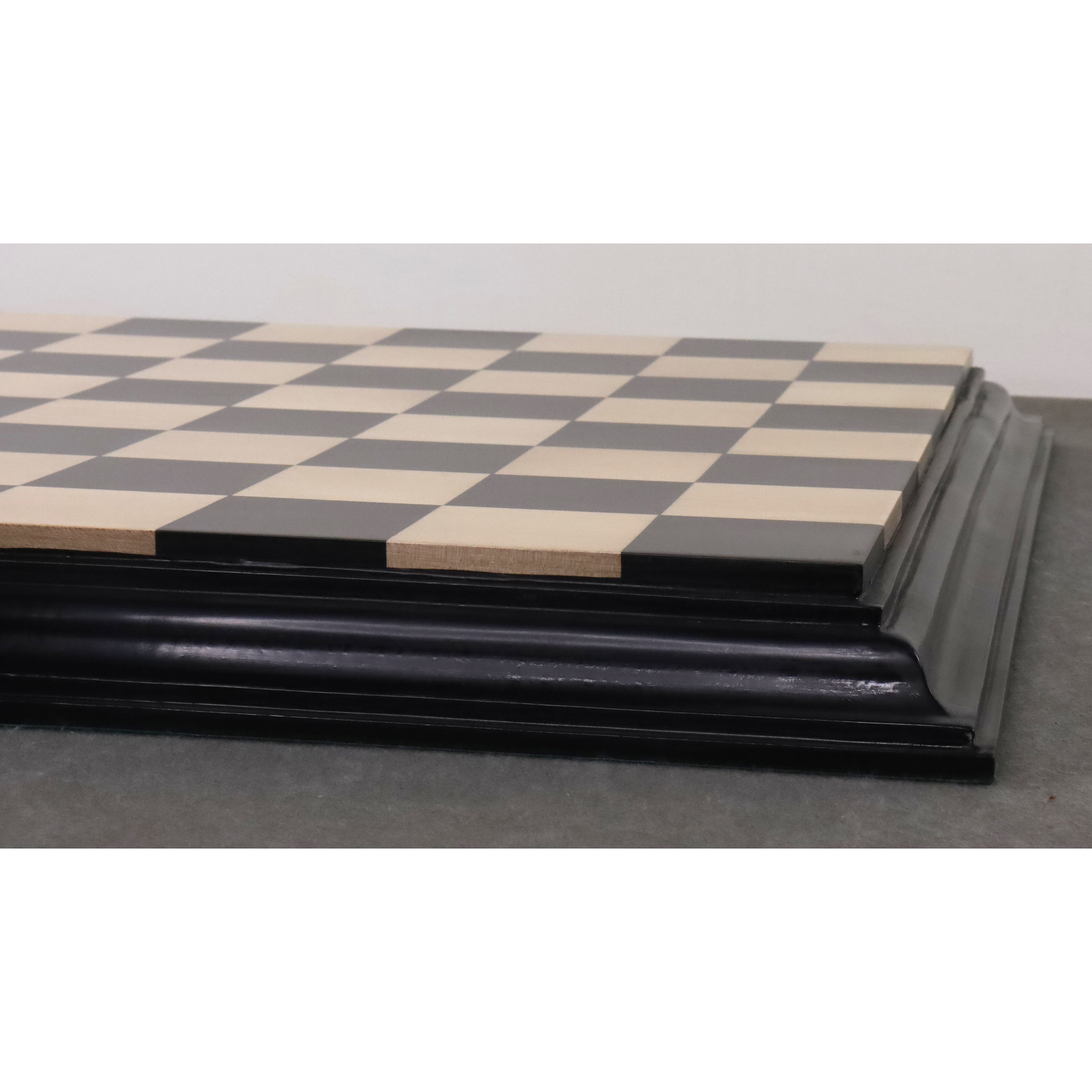 23" Ebony & Maple Wood Chessboard Sheesham borders Matt Finish 60 mm Square 