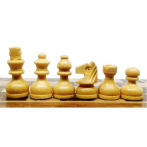 Travel Chess Set with Drawer in Golden Rosewood with Magnetic Chess Pieces & Board image 4