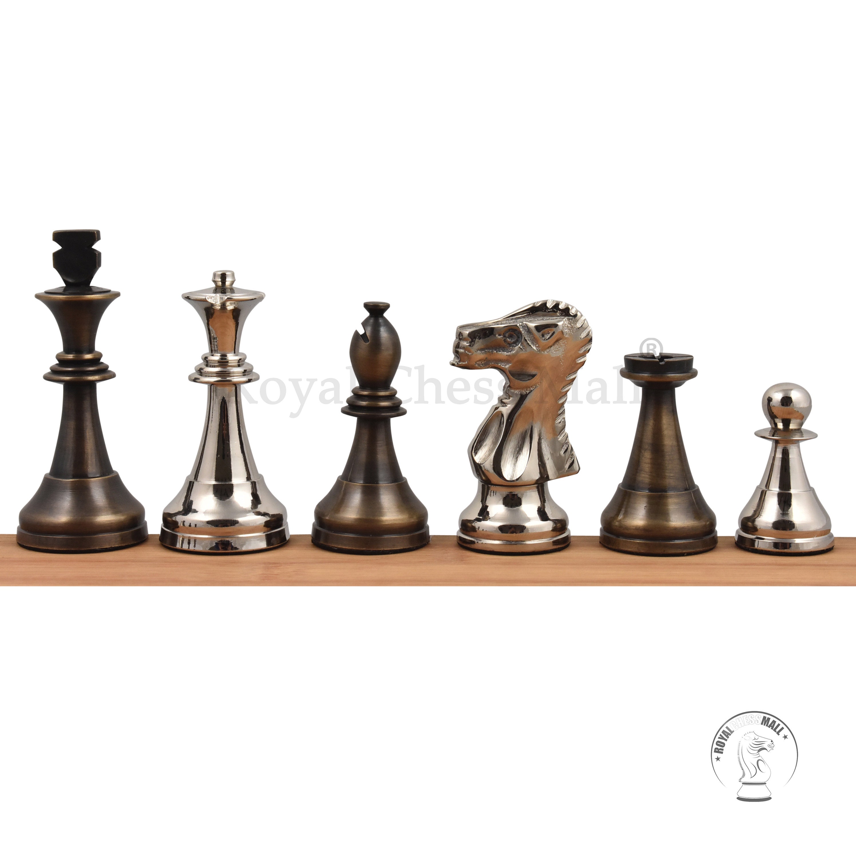 15 Deluxe Brass Metal Luxury Chess Pieces & Board Combo Etsy
