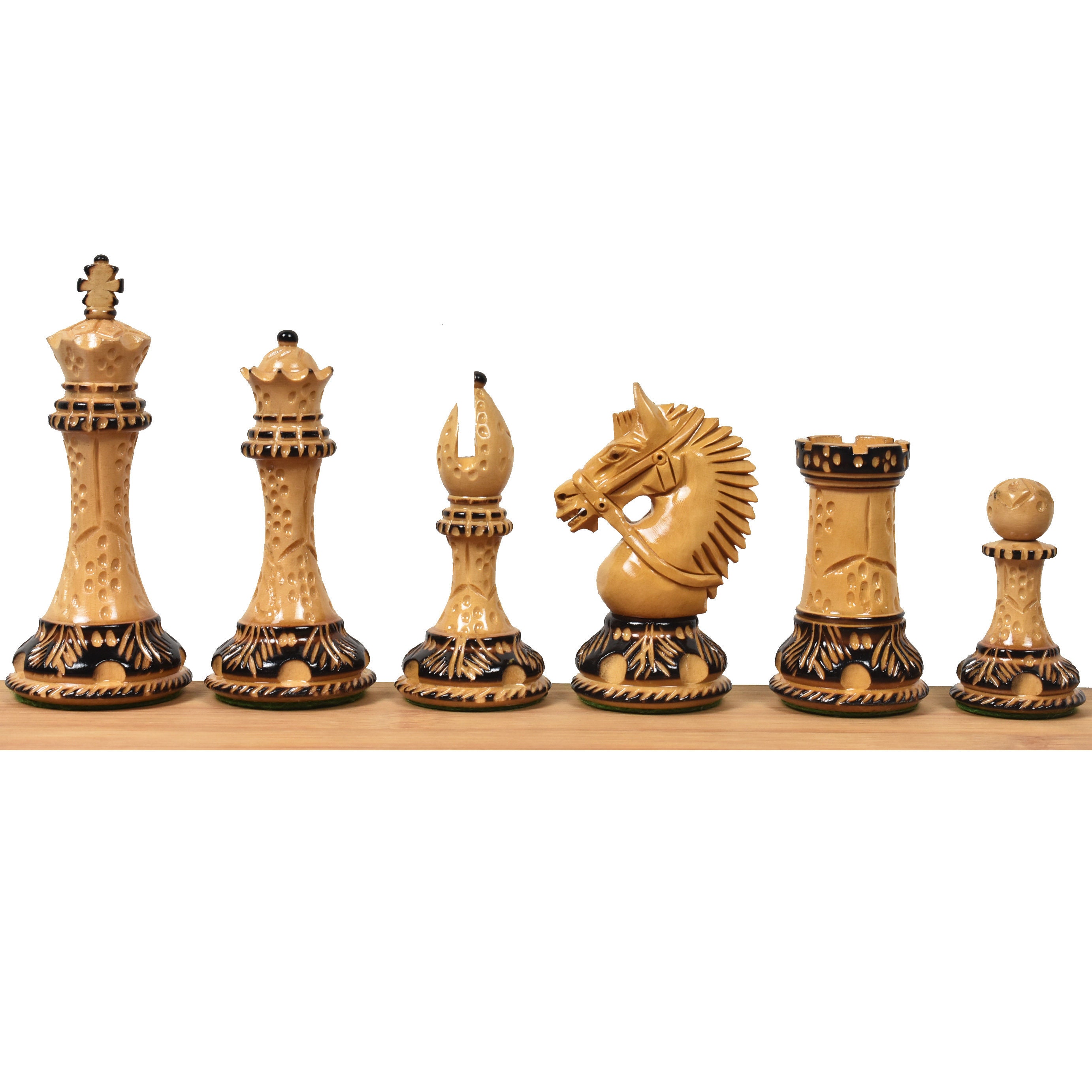 WE Games English Staunton Wood Chess Pieces, Treasure Box, Weighted, 3.5 in  King