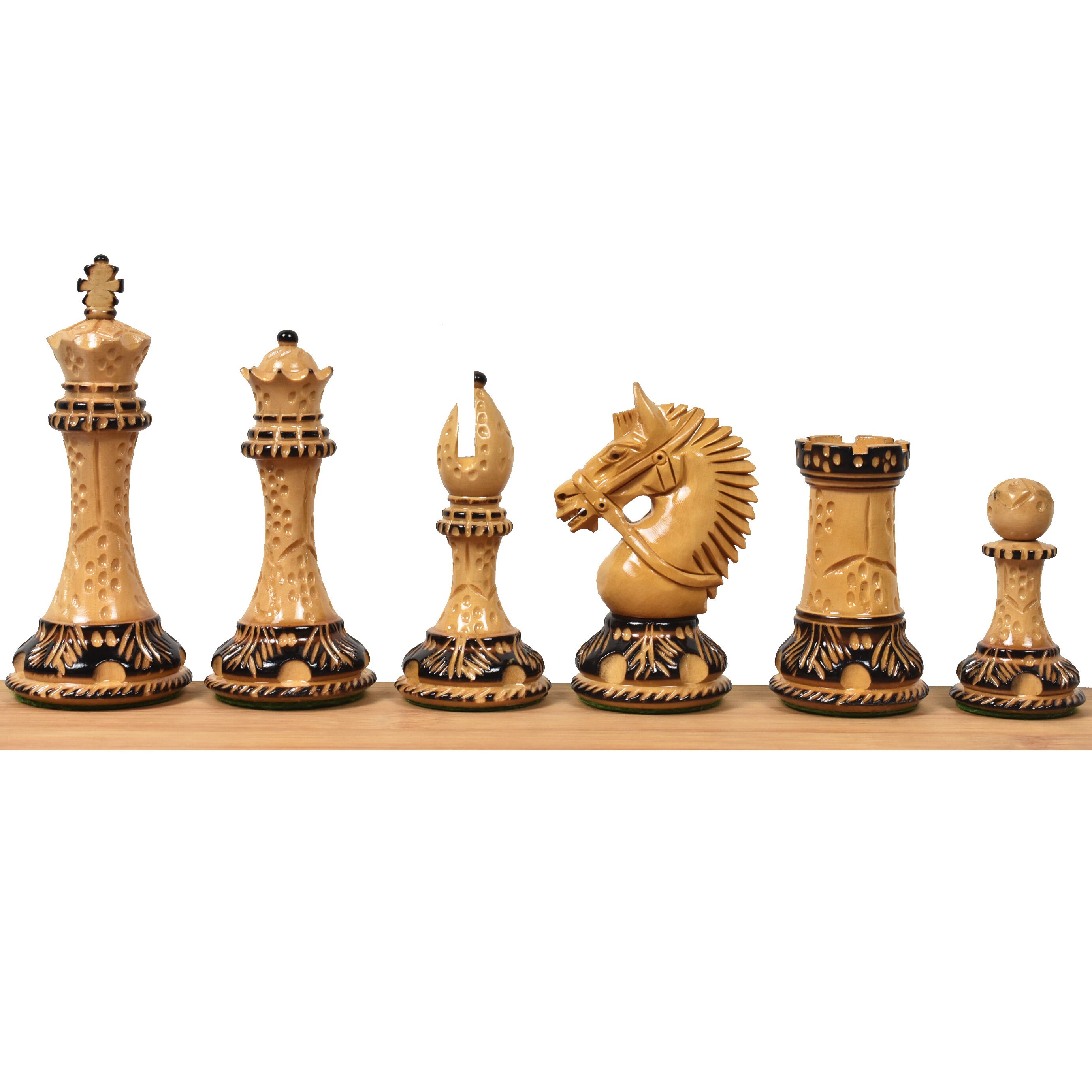 Staunton Inspired Brass Metal Luxury Chess Pieces & Board Set - 12 –  royalchessmall