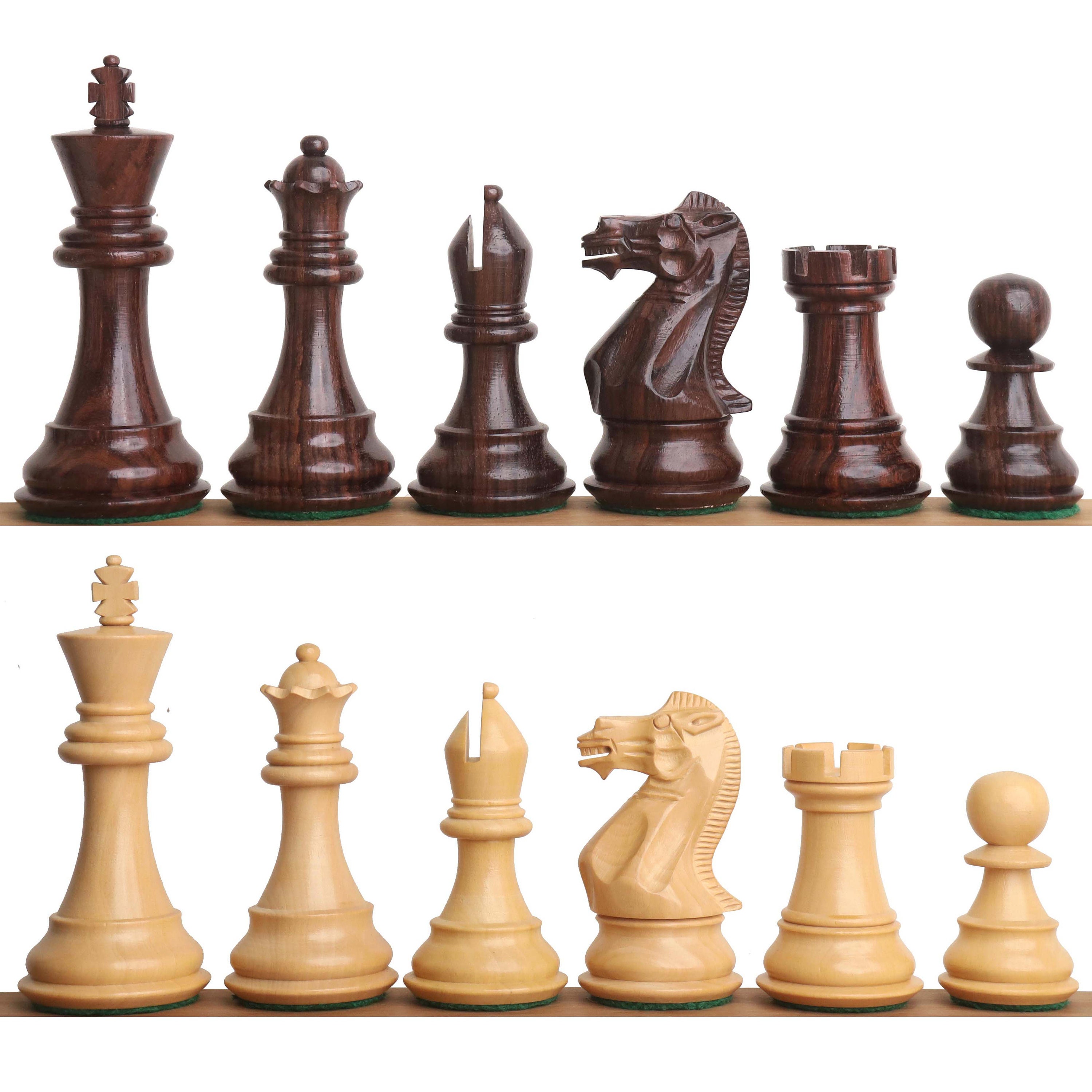 Burnt Rio Staunton 4.2 King Triple Weighted Luxury Chess Pieces