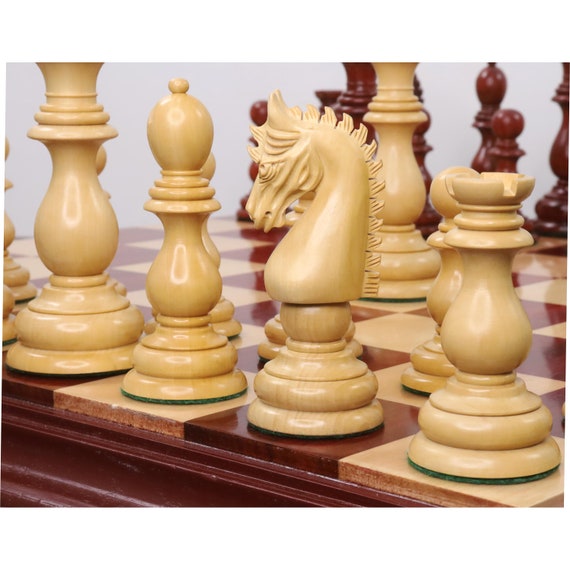 Royal Chess Mall - 12 Brass Metal Luxury Chess Pieces & Board Set- French  Staunton -Copper & Black