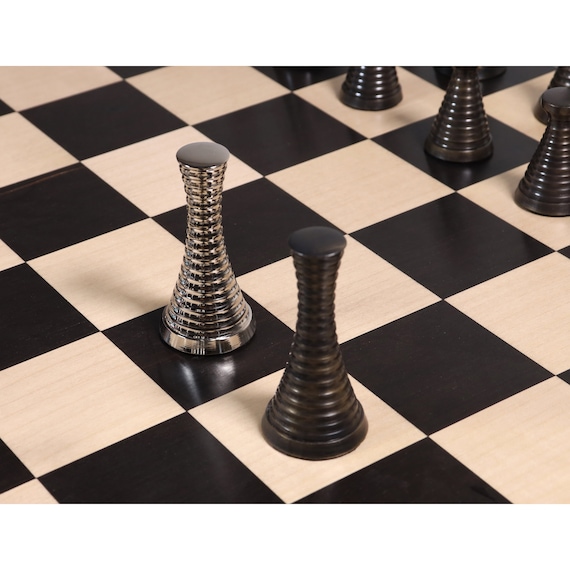 Brass Metal Staunton Inspired Luxury Chess Pieces & Board Set-13 with –  royalchessmall