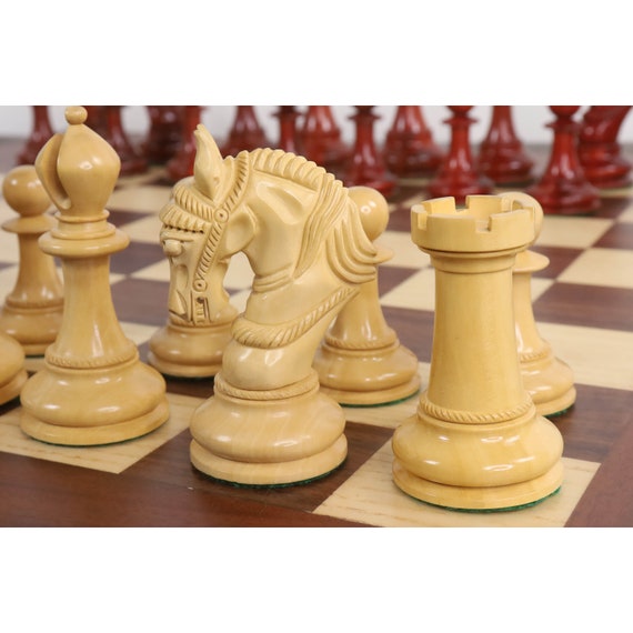 4.1″ Traveller Staunton Luxury Chess Pieces Only Set – Triple