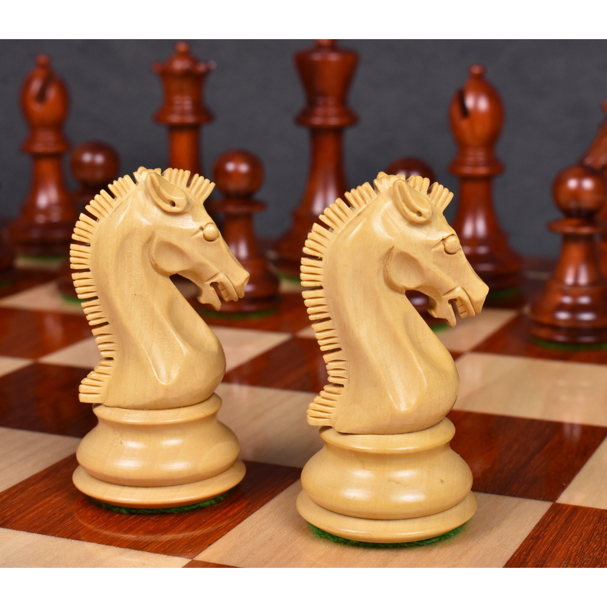 3.9 Craftsman Knight Staunton Chess Set- Chess Pieces Only - Double W