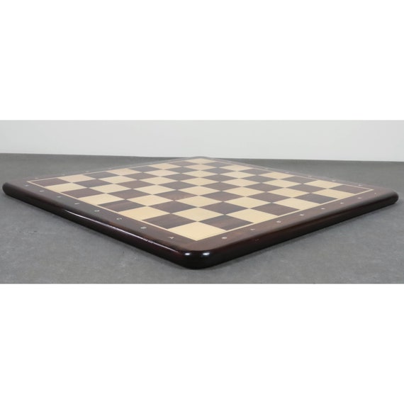 21 Large Wooden Chess Board Rosewood & Maple Square 55mm Handmade