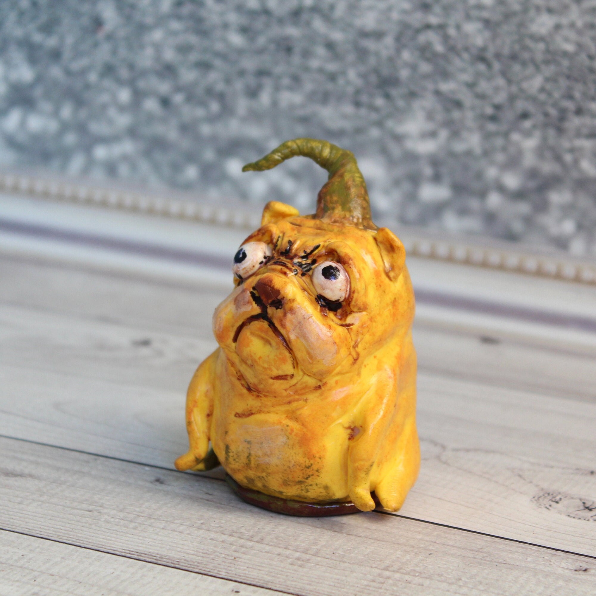 HalloweenKürbis. Polymer Hund Figur. HalloweenDekor. Etsy