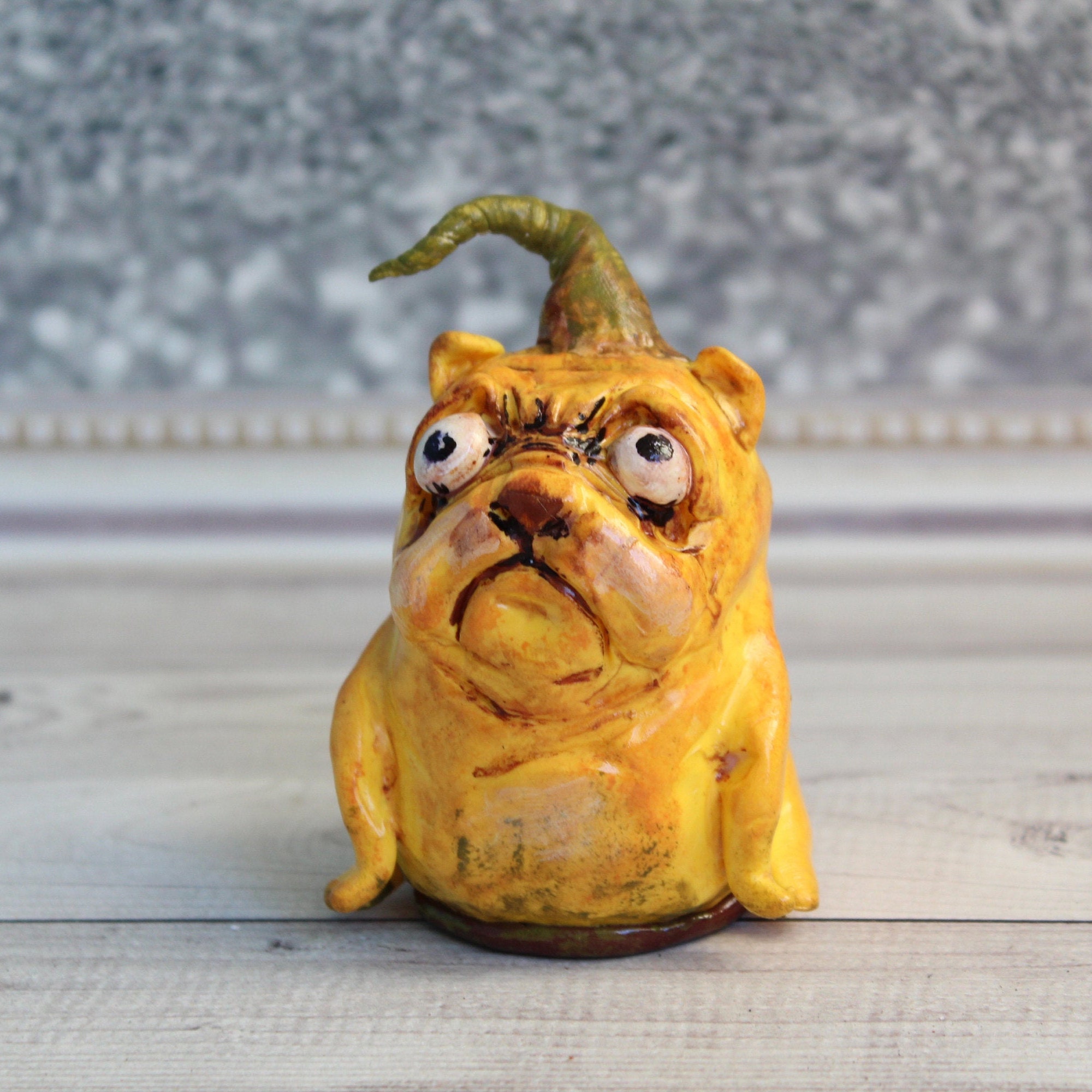 HalloweenKürbis. Polymer Hund Figur. HalloweenDekor. Etsy