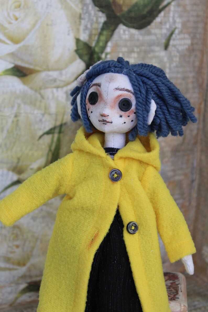 Coraline Doll. Handmade Art Doll. OOAK Doll. Fairytale Doll Etsy
