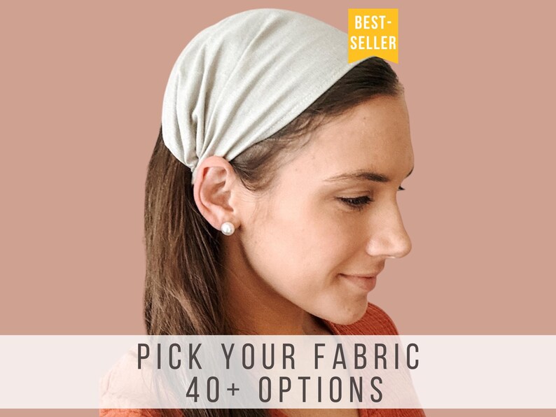 WOVEN FAVORITES Cotton Headcovering, Linen Headband, Headscarf, Headcovering, Catholic/Orthodox/Christian Veil, Homestead Hairscarf image 1